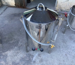 Nồi đồ xôi bằng điện inox 2 lớp