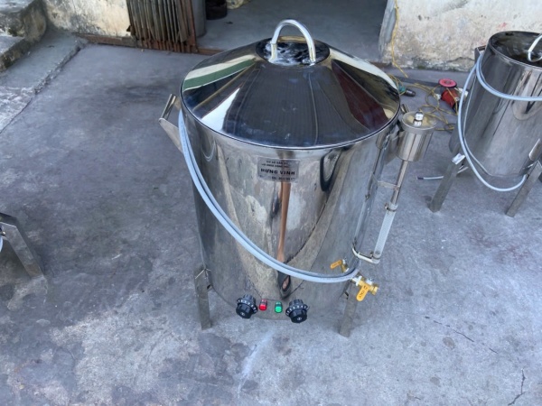 Nồi đồ xôi bằng điện inox 2 lớp