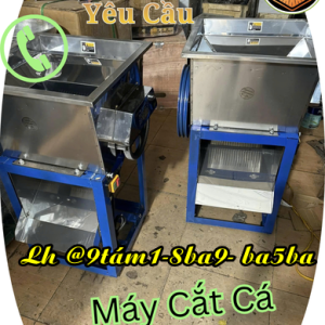 Máy Cắt Thái Cá các loại thức ăn như: cá mè nhỏ, cá tép dầu, cá lành canh, ..Năng suất vượt trội: 200 – 400kg cá/giờ